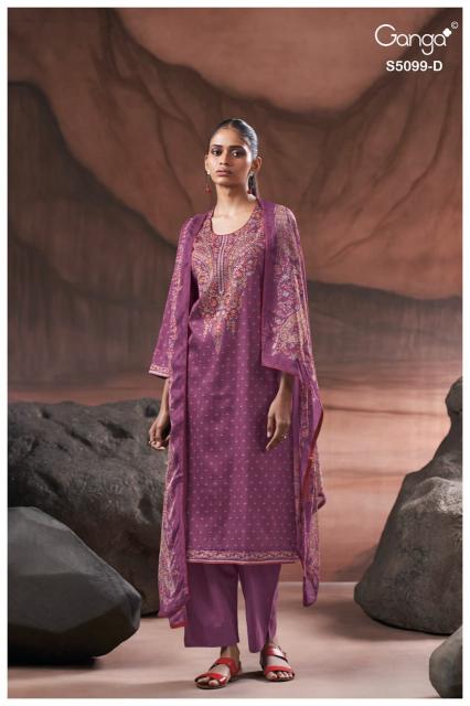 Ganga renaya 5099 printed cotton dress material wholesale